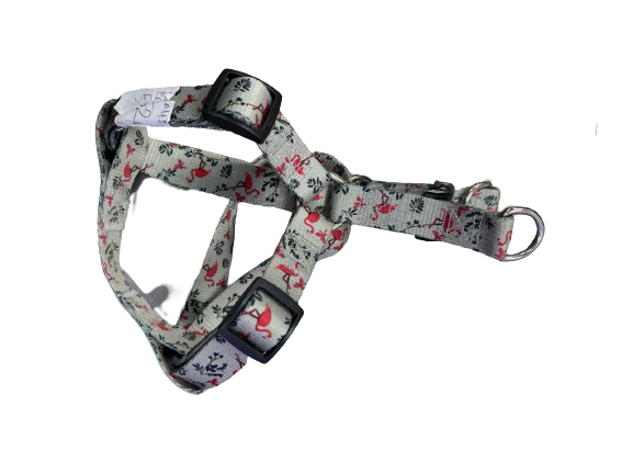 FL 520112 HARNESS STEP GO SAMAR LIGHT GREEN WITH FLAMINGO 45-60CM 20MM